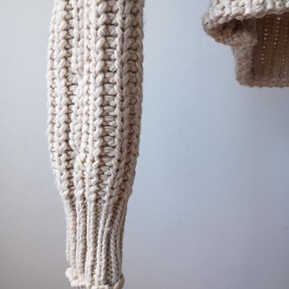 H&M Chunky Knit Sweater | Light Brown Pullover Long sleeve Sweater | Size M - Picture 6 of 10